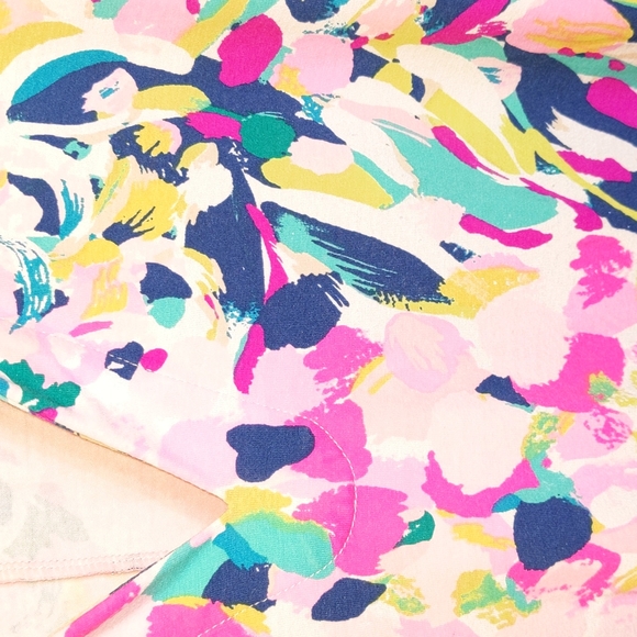 Lilly Pulitzer Size S Sophiletta Dress Pina Colada Club V Neck Dress Style 27686 - Picture 6 of 12